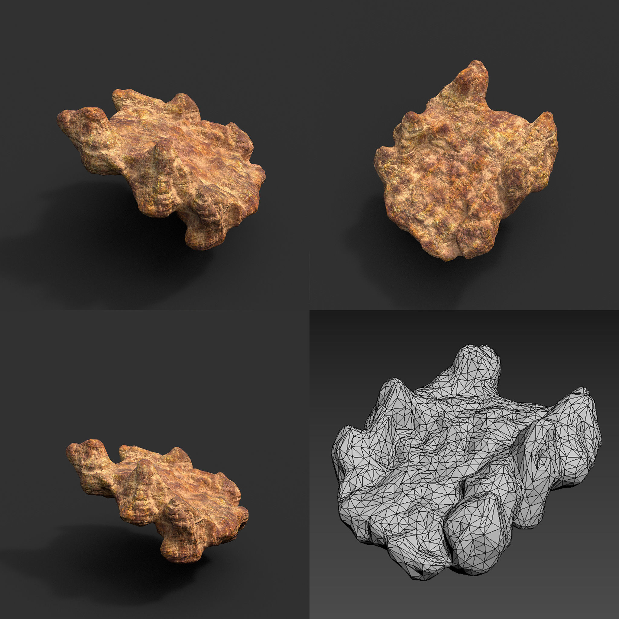 Low poly Desert Cave Modular Exterior Pack Low-poly 3D model_9