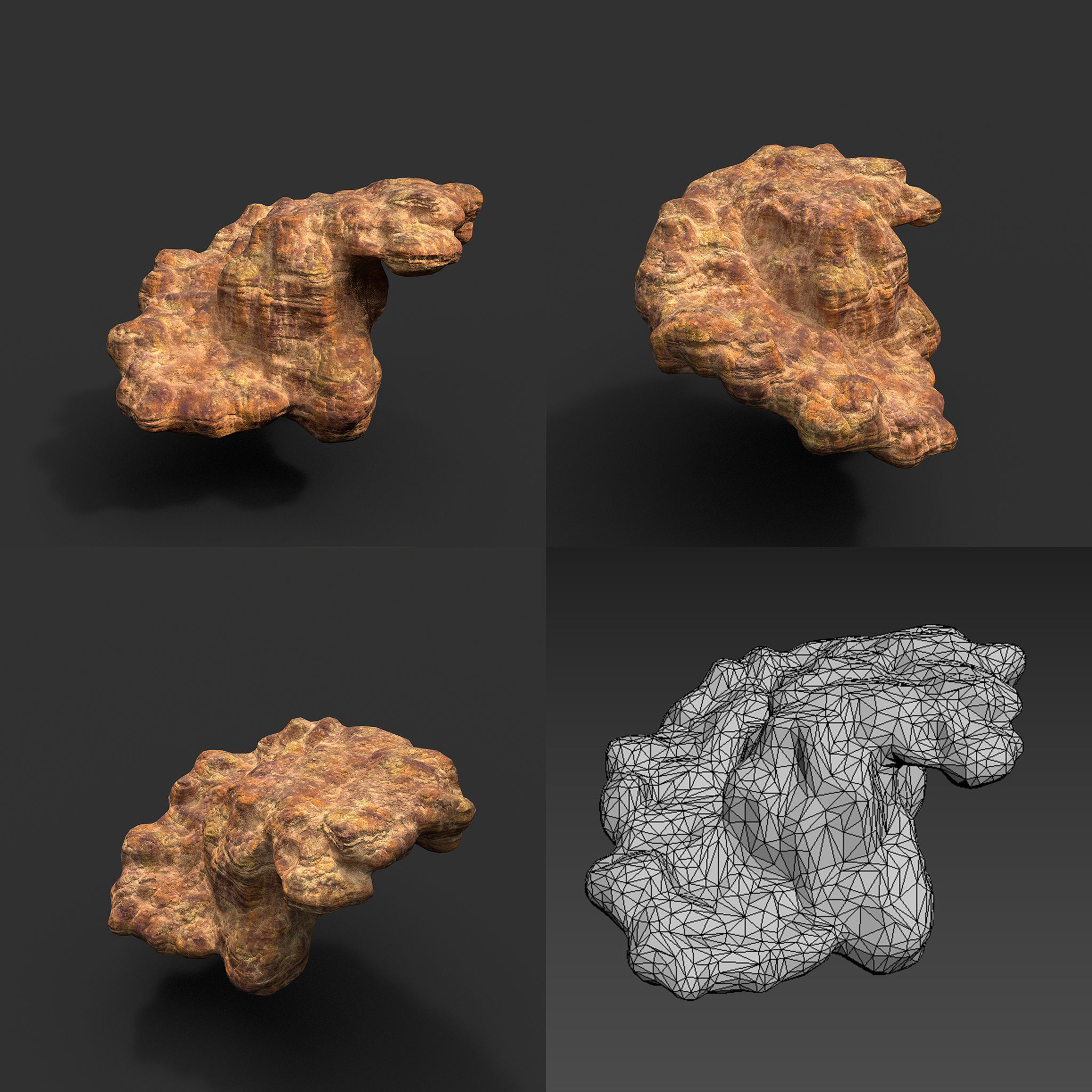 Low poly Desert Cave Modular Exterior Pack Low-poly 3D model_7