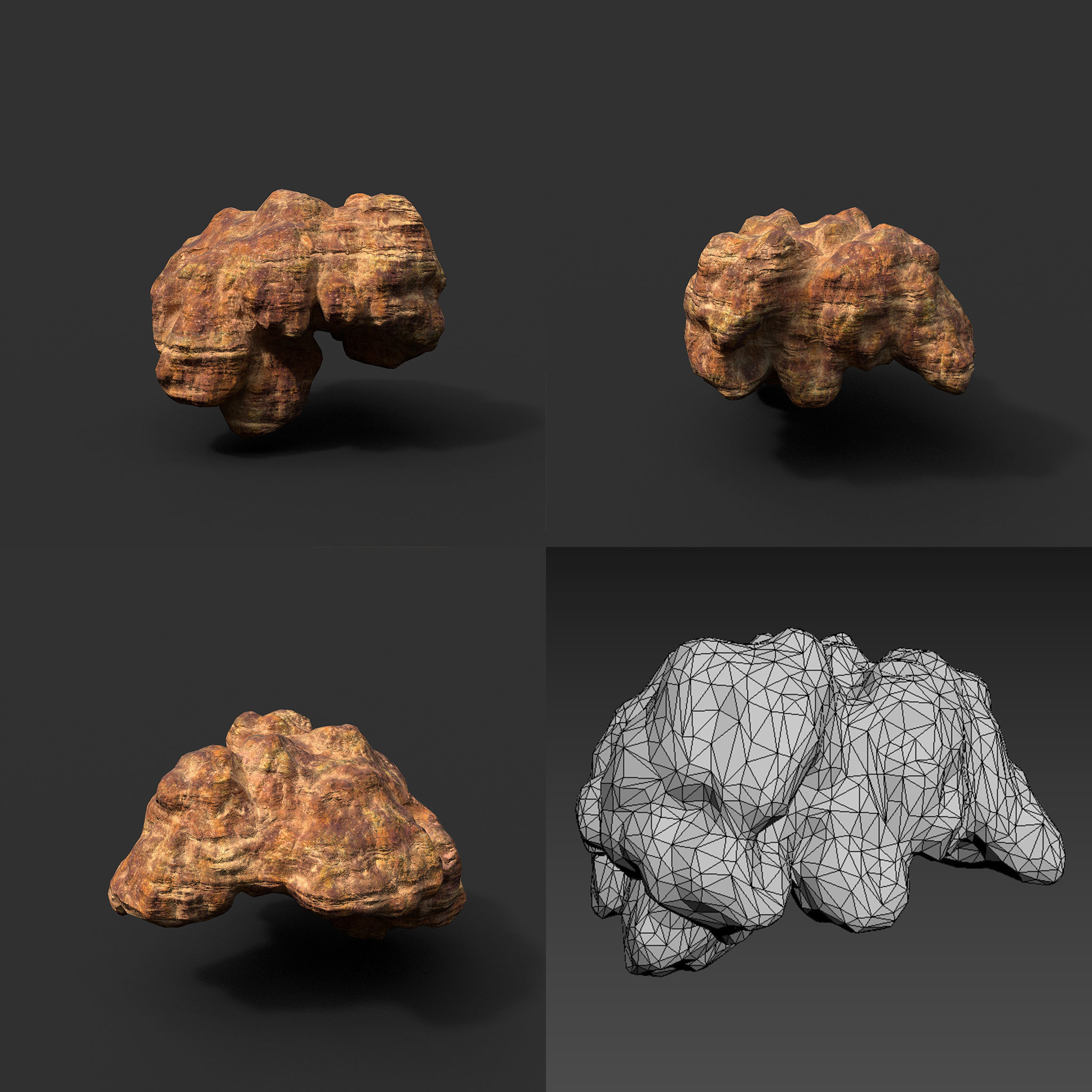 Low poly Desert Cave Modular Exterior Pack Low-poly 3D model_3