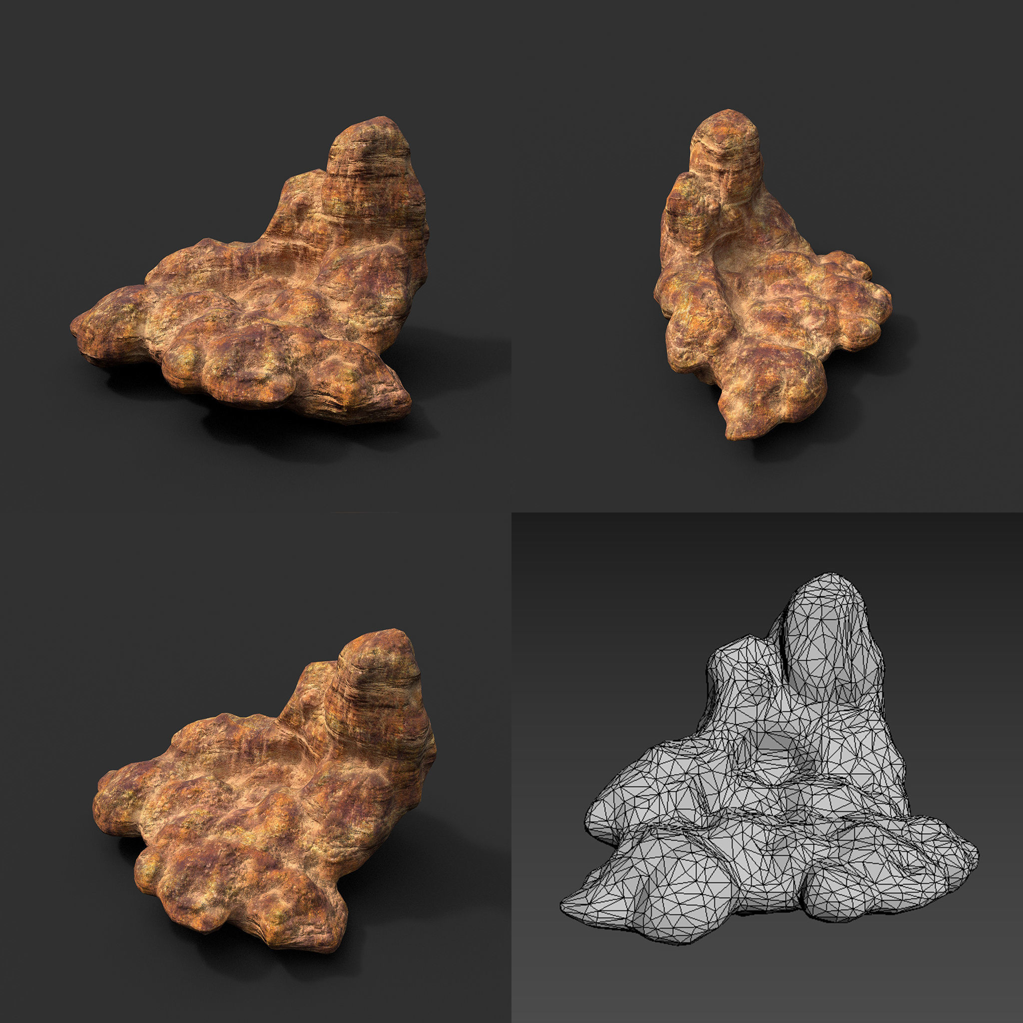 Low poly Desert Cave Modular Exterior Pack Low-poly 3D model_11