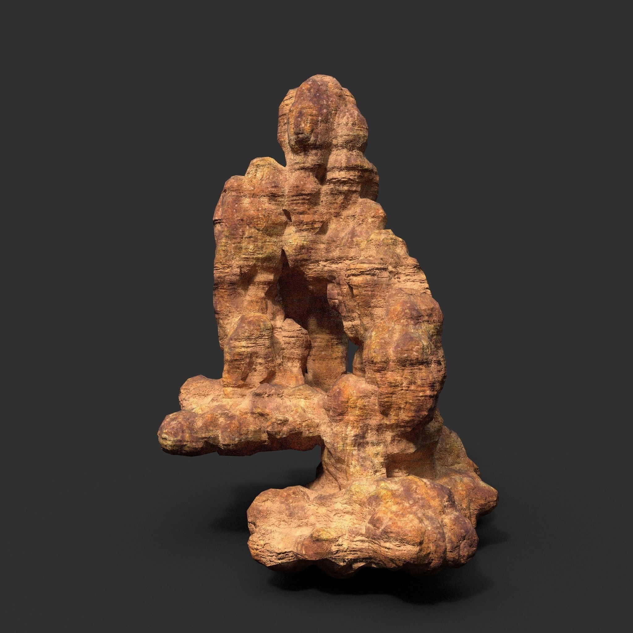 Low poly Desert Cave Modular Exterior Pack Low-poly 3D model_12