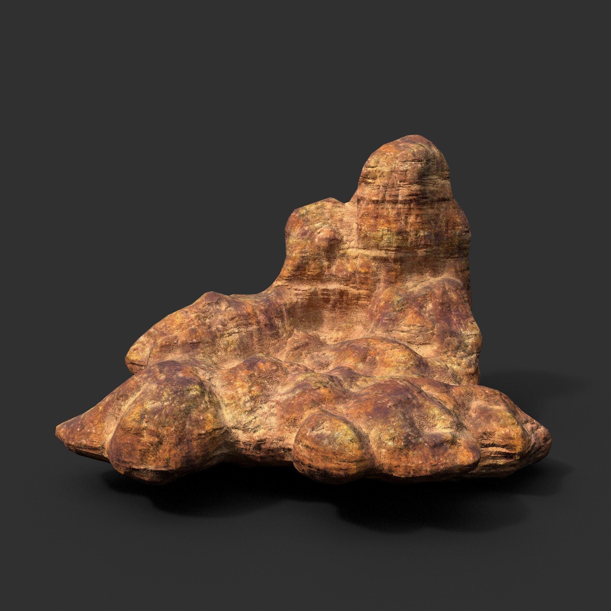 Low poly Desert Cave Modular Exterior Pack Low-poly 3D model_10