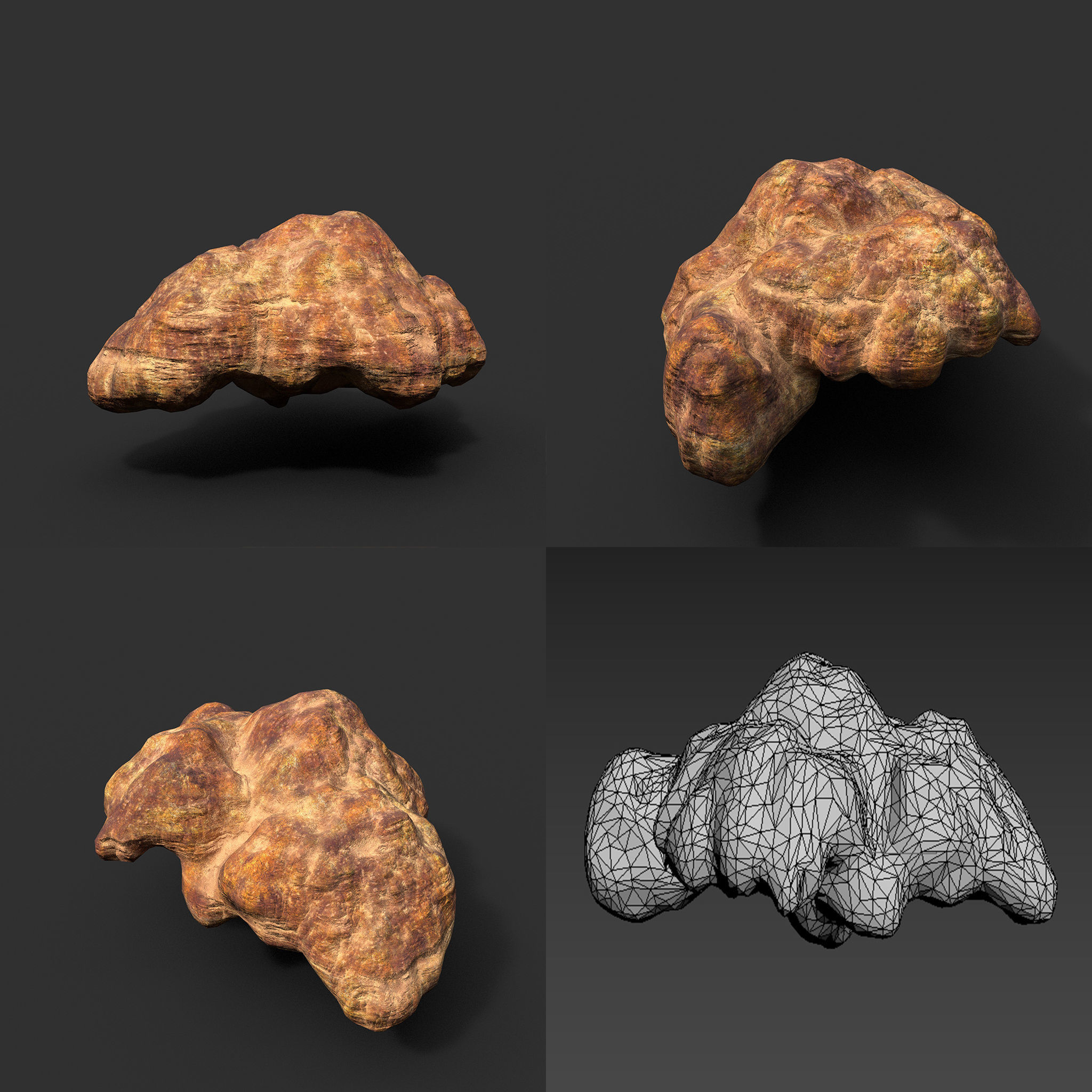 Low poly Desert Cave Modular Exterior Pack Low-poly 3D model_5