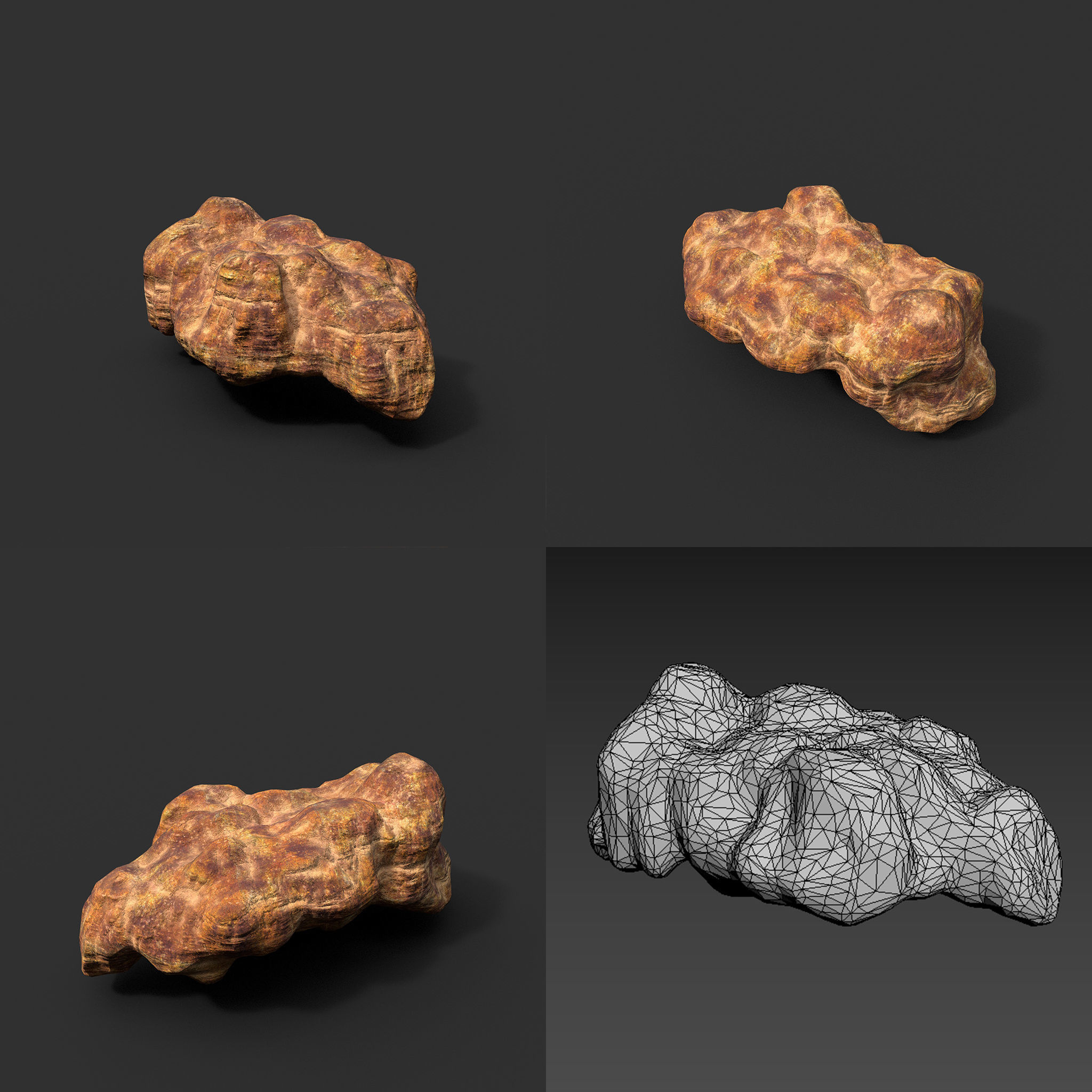 Low poly Desert Cave Modular Exterior Pack Low-poly 3D model_15