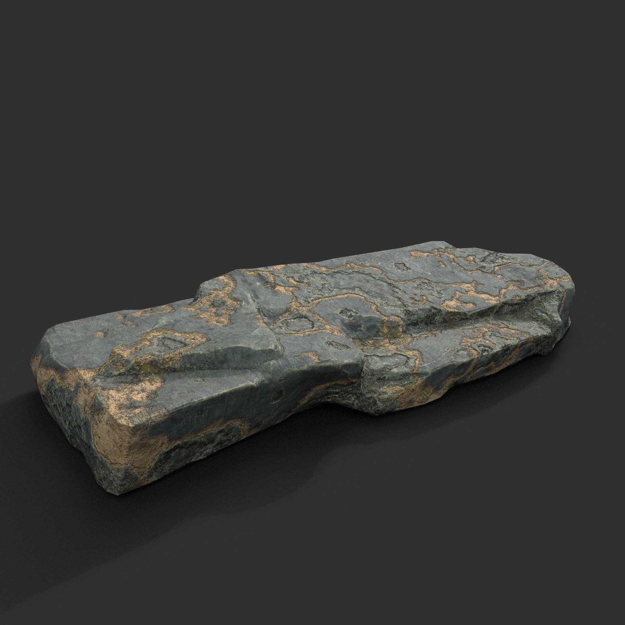 Low poly Big Rock Formation Pack 200928 - Limestone Low-poly 3D model_9