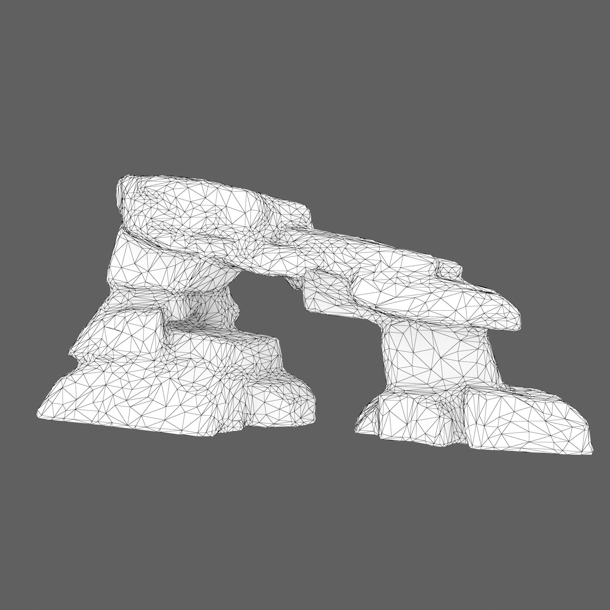 Low poly Big Rock Formation Pack 200928 - Limestone Low-poly 3D model_31