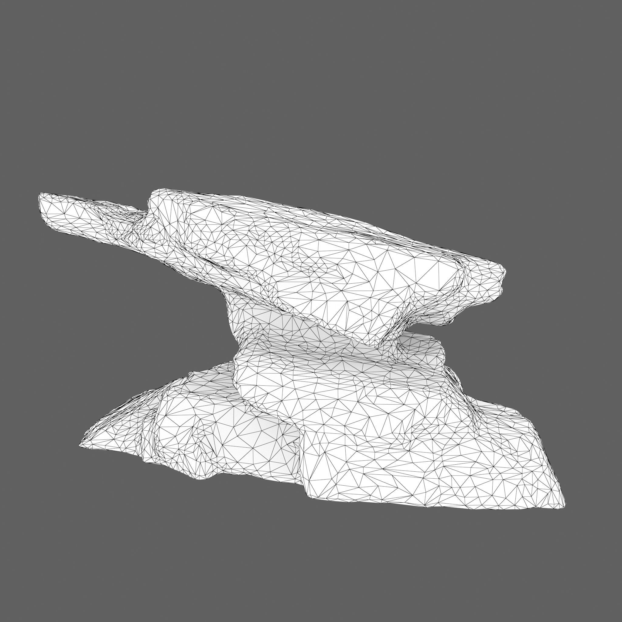 Low poly Big Rock Formation Pack 200928 - Limestone Low-poly 3D model_25