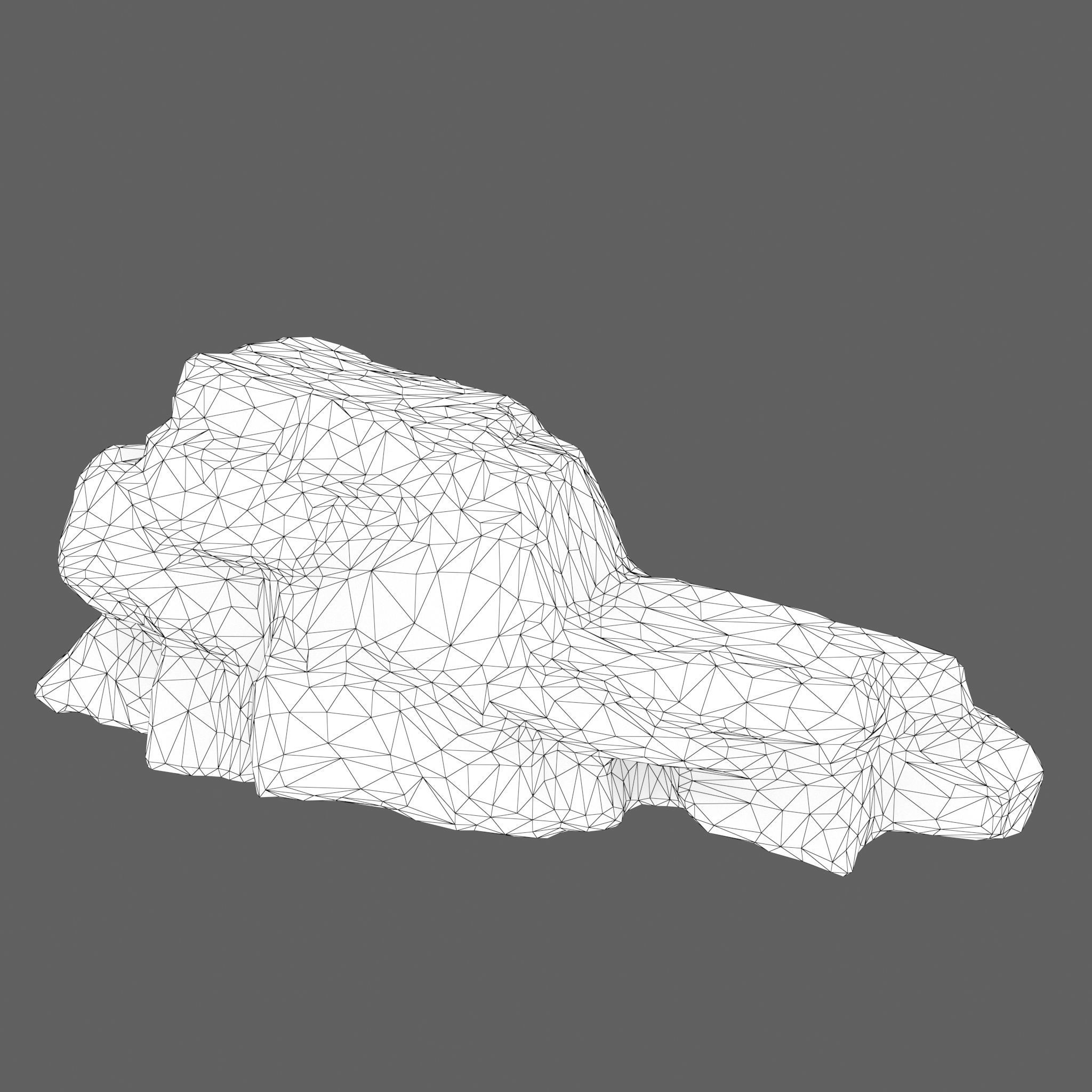 Low poly Big Rock Formation Pack 200928 - Limestone Low-poly 3D model_19