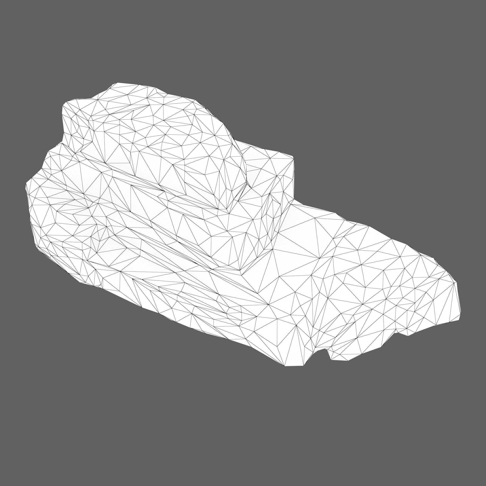 Low poly Big Rock Formation Pack 200928 - Limestone Low-poly 3D model_7