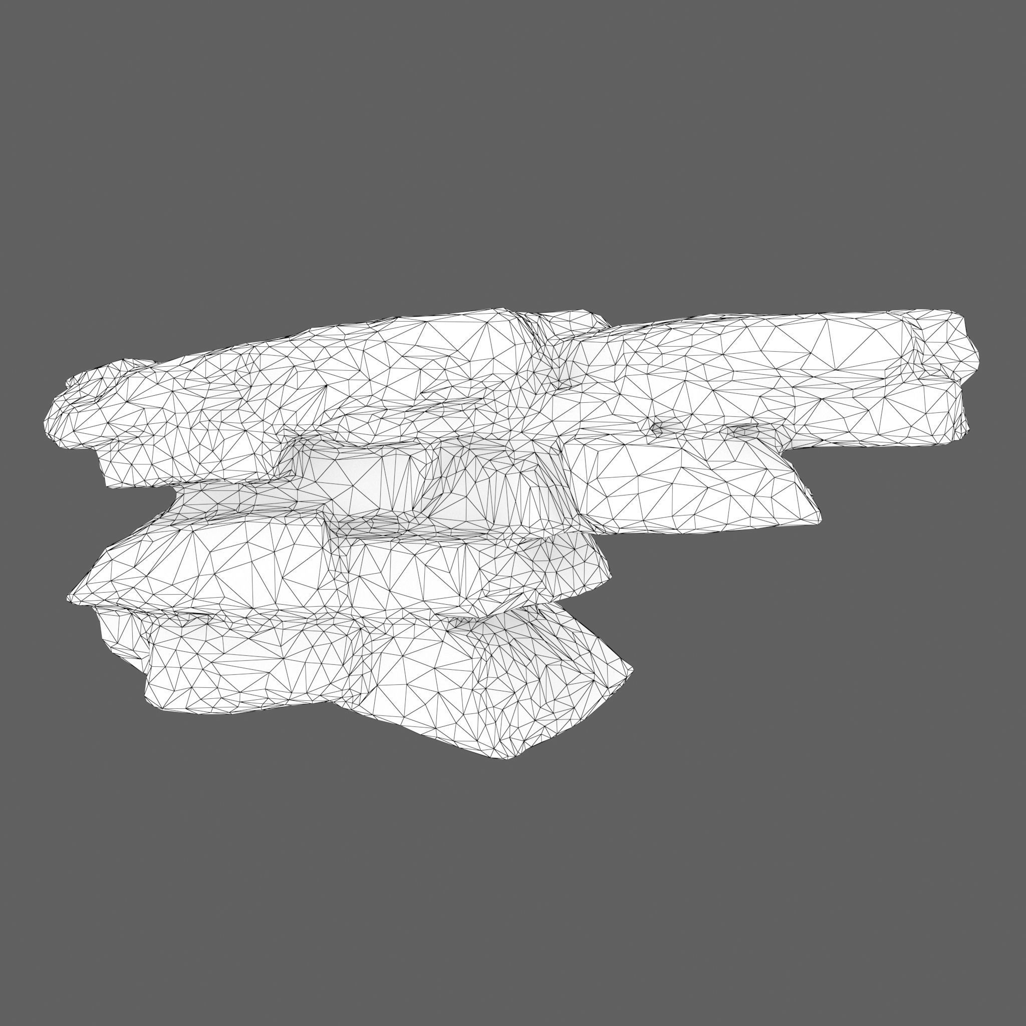 Low poly Big Rock Formation Pack 200928 - Limestone Low-poly 3D model_13