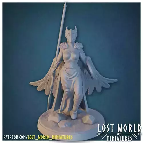 Valkyrie Miniature Supported- Pose G - 3D Printable