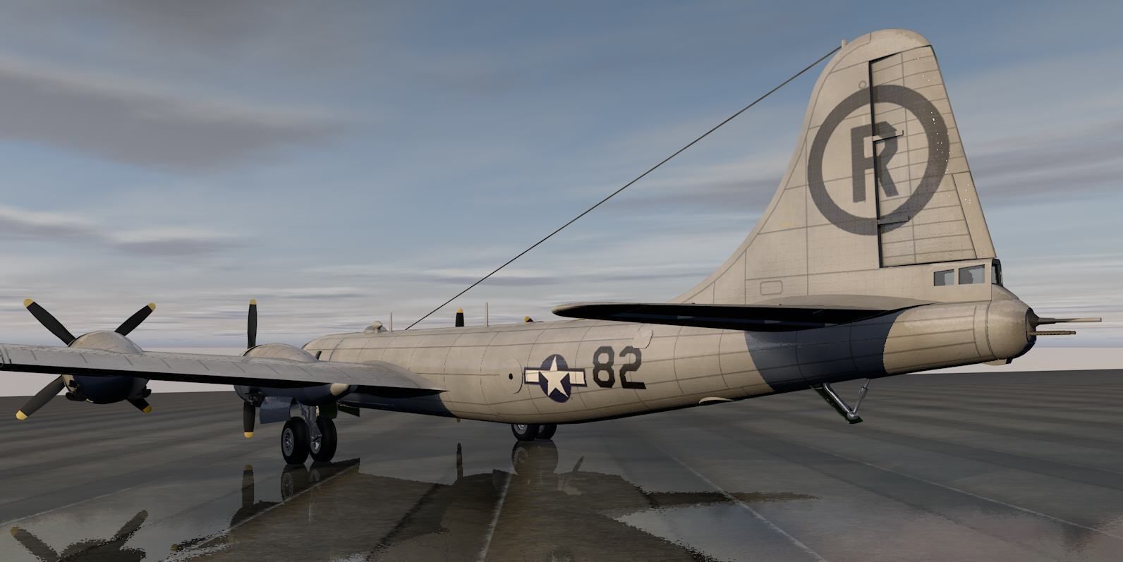 Boeing B-29N Superfortress - NUKE 3D model_10