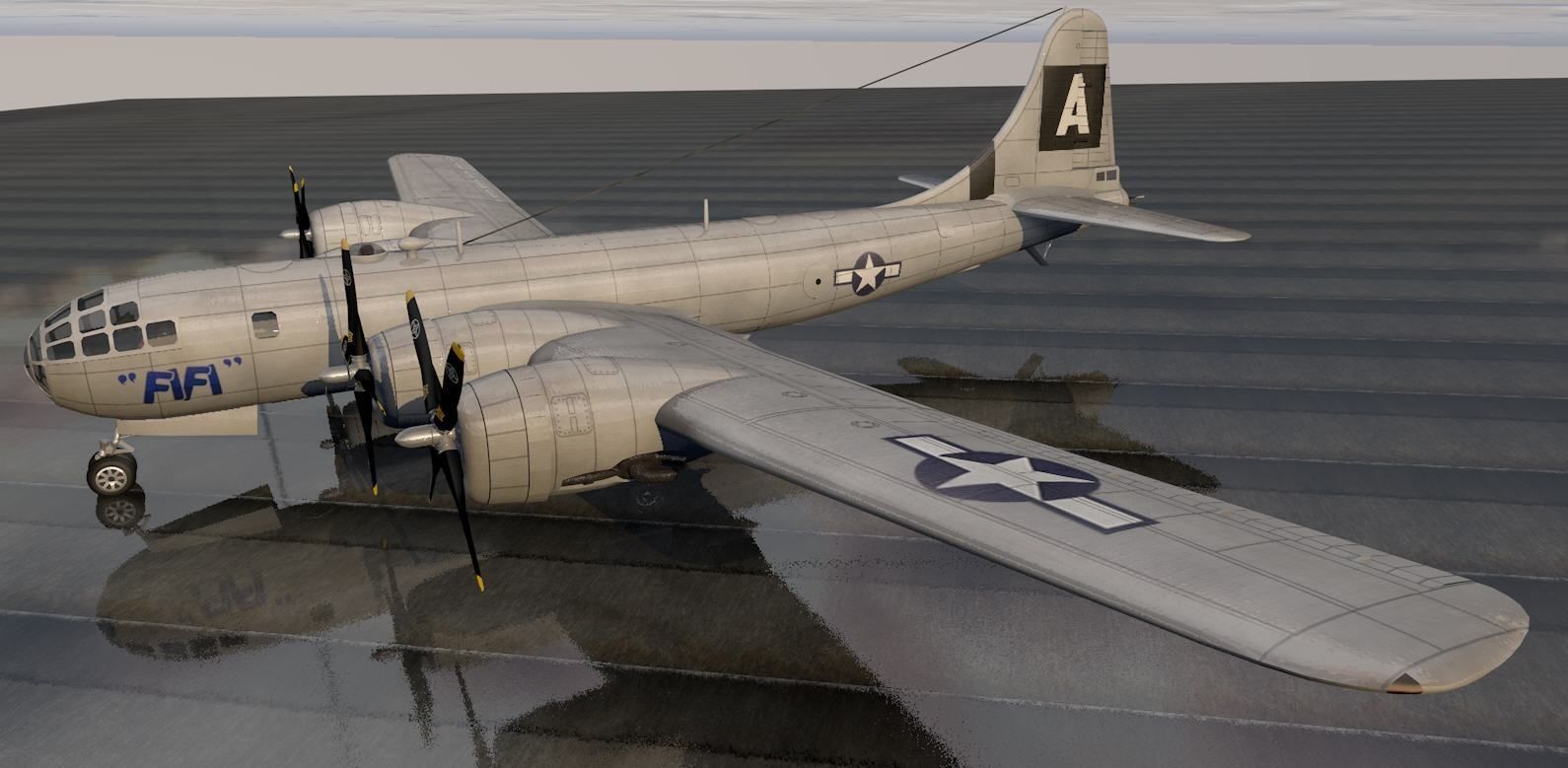 Boeing B-29N Superfortress - NUKE 3D model_4