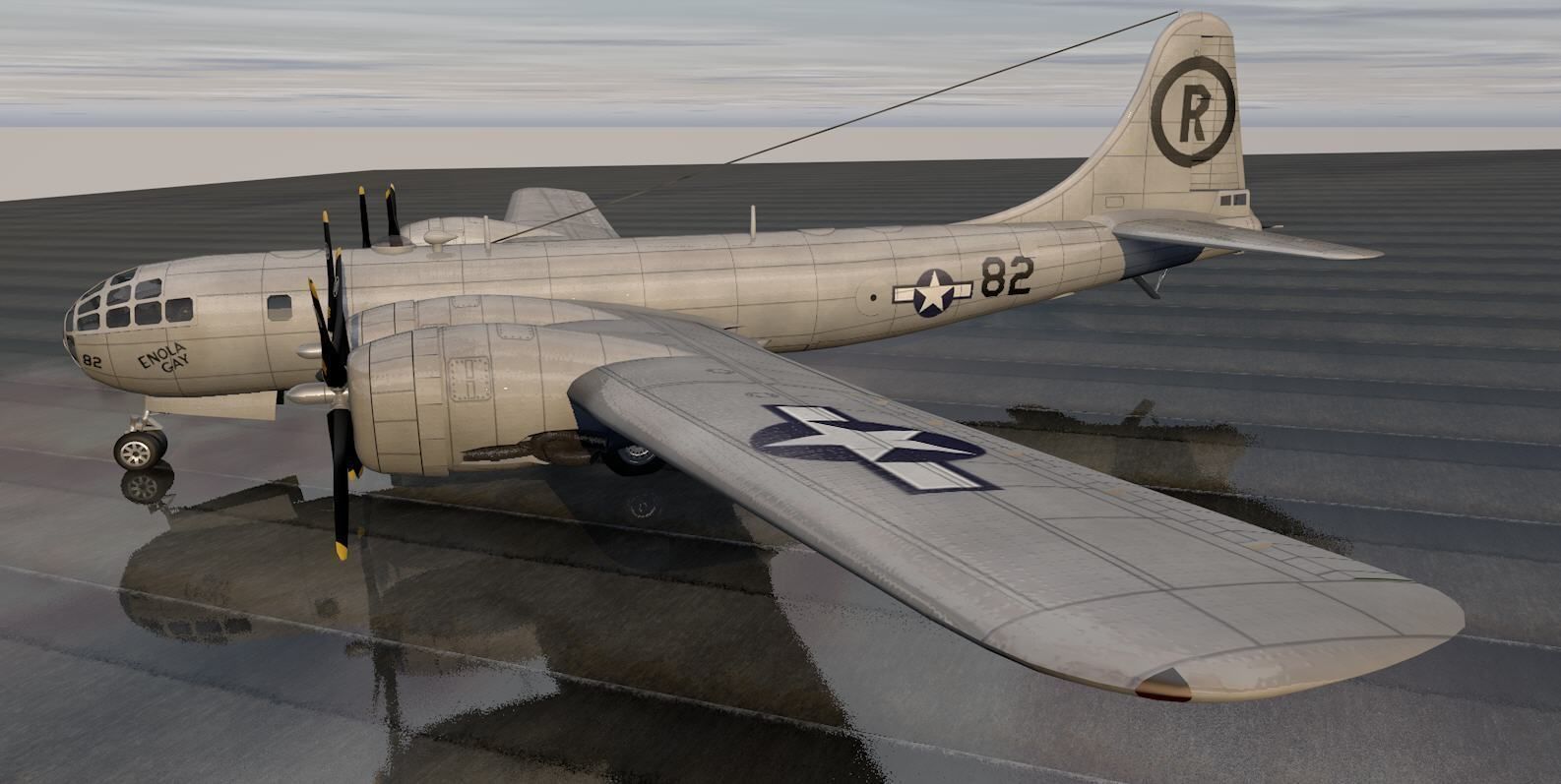 Boeing B-29N Superfortress - NUKE 3D model_7