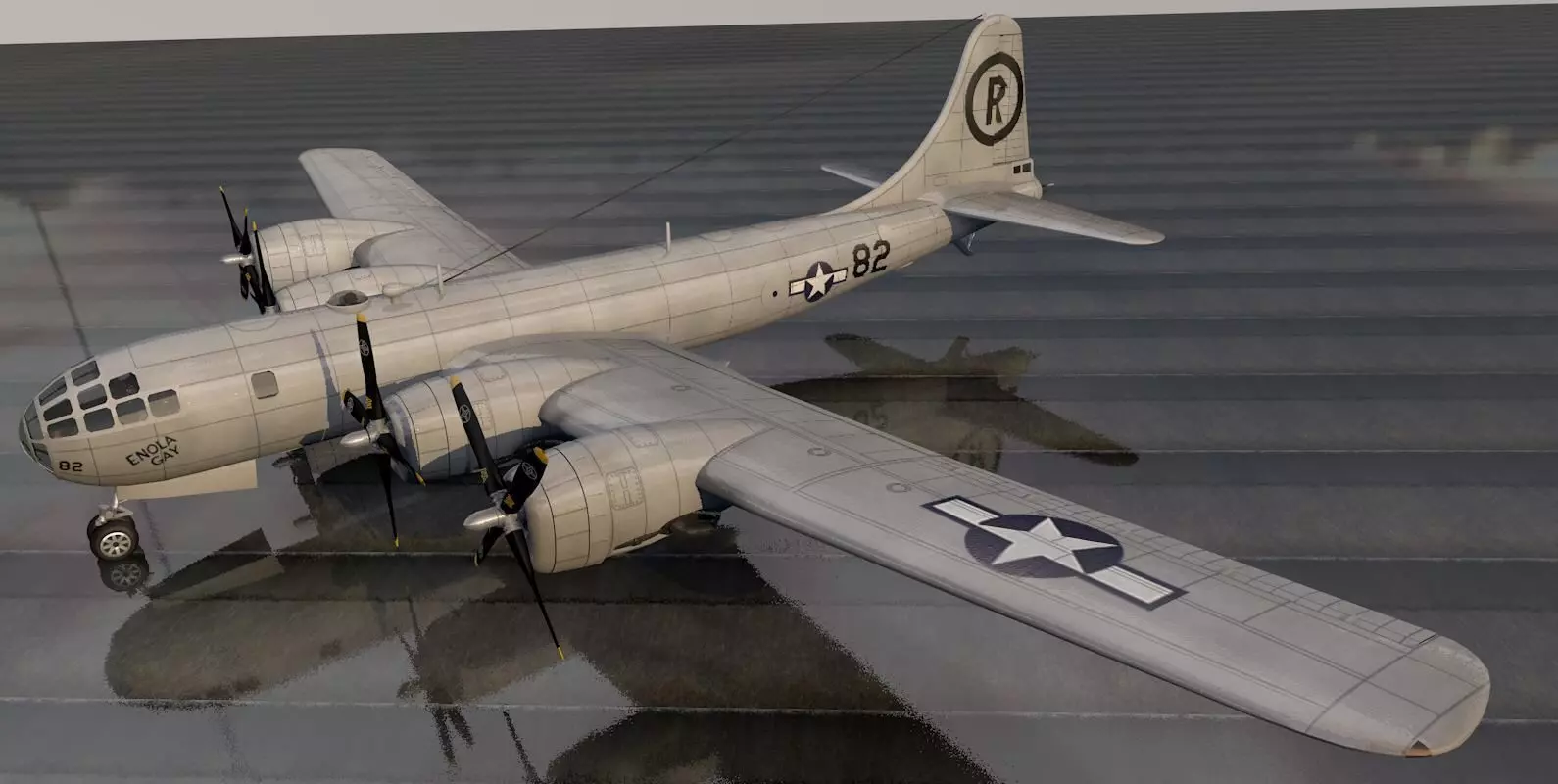 Boeing B-29N Superfortress - NUKE 3D model_0