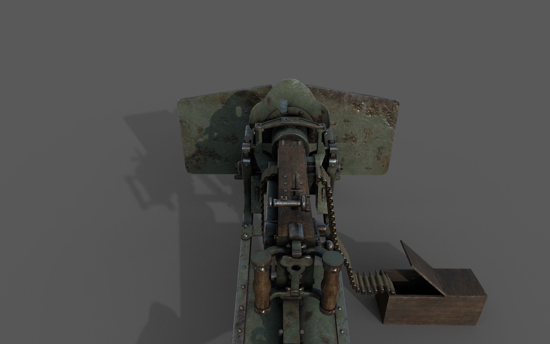 Maschinengewehr 08 -MG08 Low-poly 3D model_7