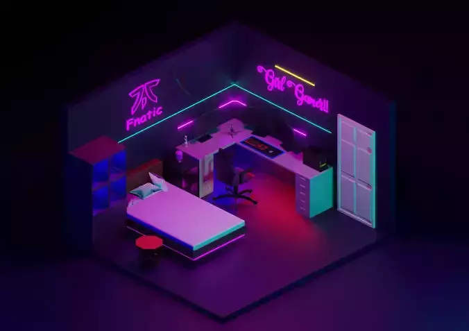 Girl Gaming Room