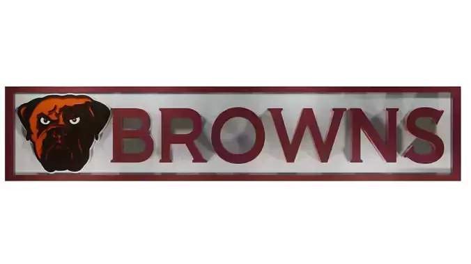 Browns logo plate 3D model