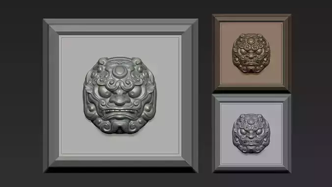 Guardian Lions 3D print model