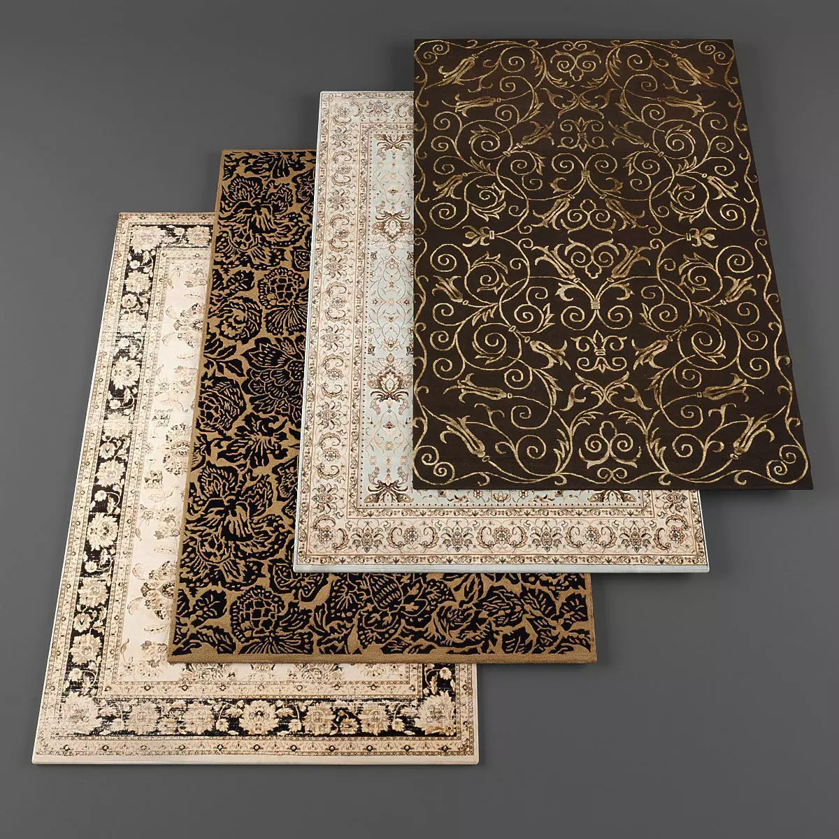 Rugs collection 143 Low-poly 3D model_0