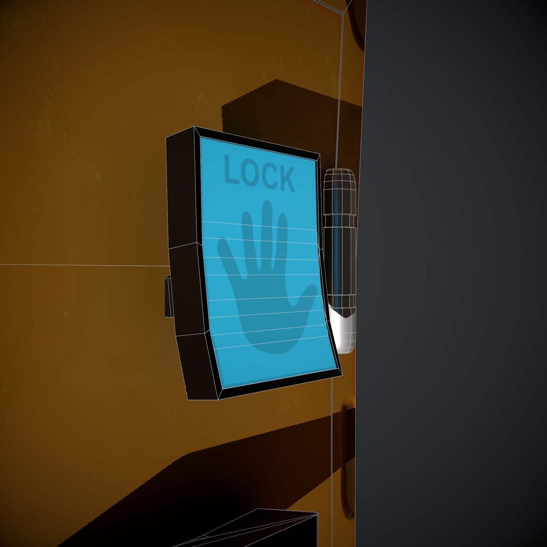 Stylized Cabinet  Low-poly 3D model_7