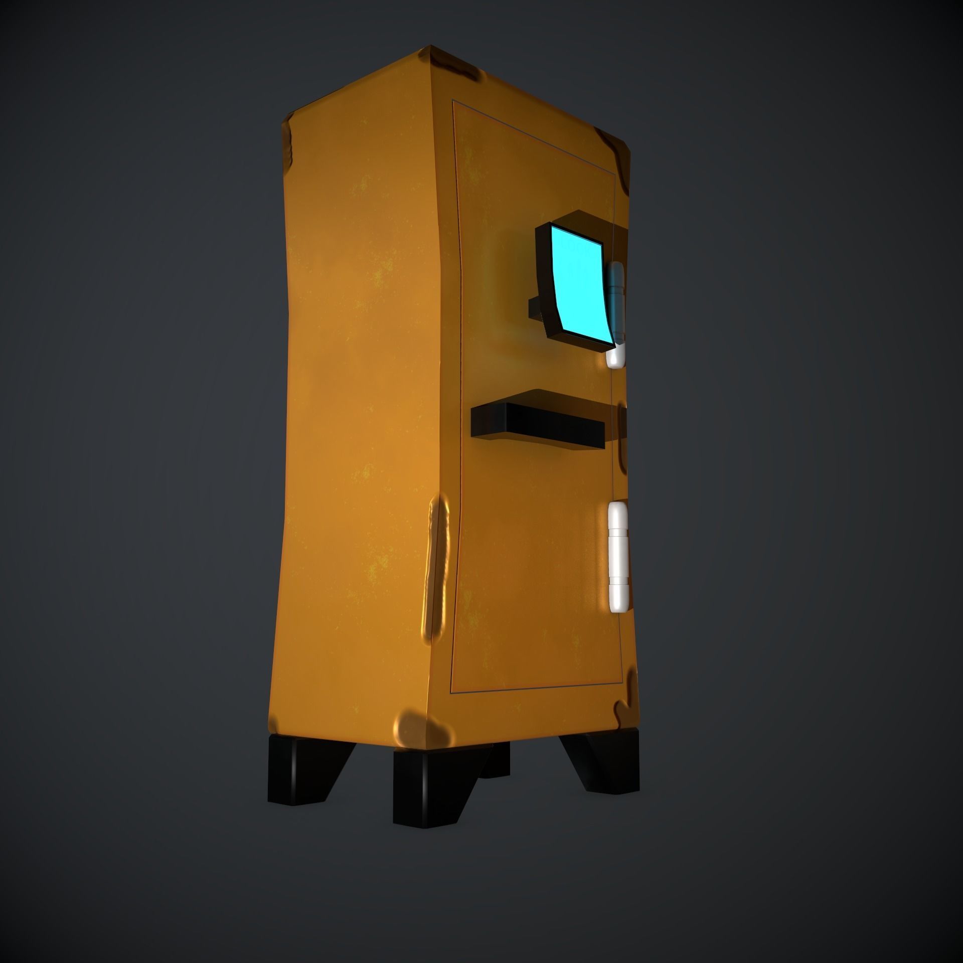 Stylized Cabinet  Low-poly 3D model_2
