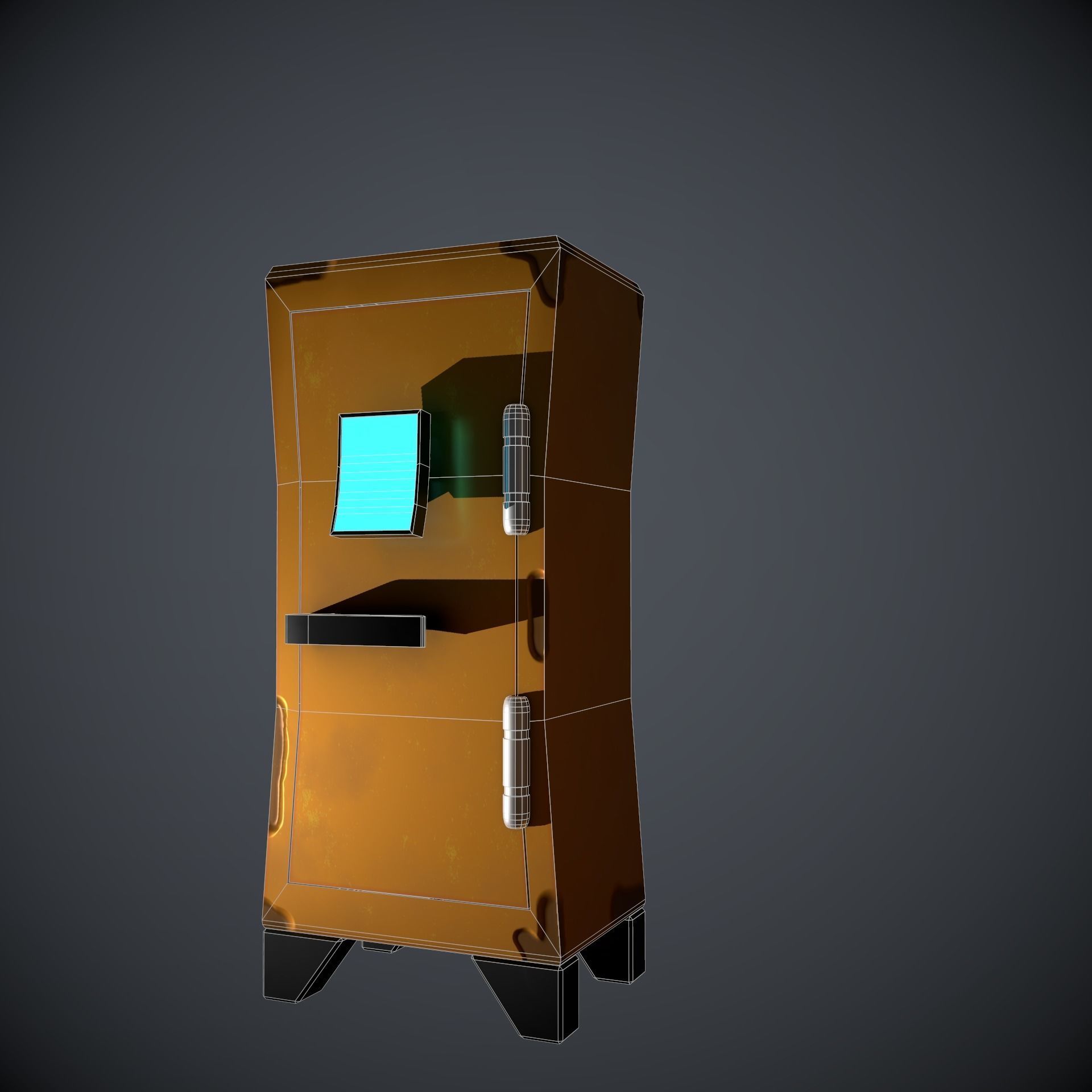Stylized Cabinet  Low-poly 3D model_6