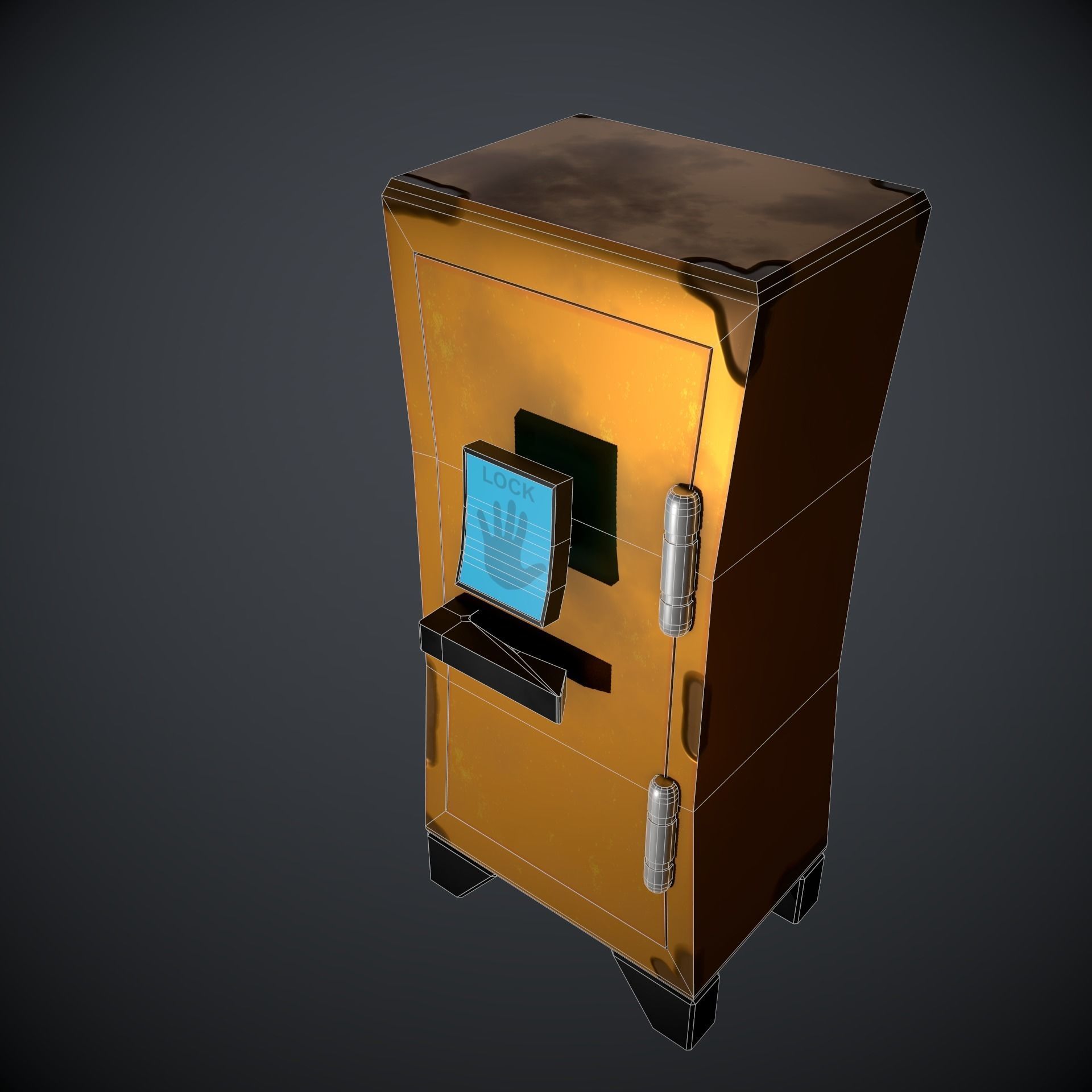 Stylized Cabinet  Low-poly 3D model_10
