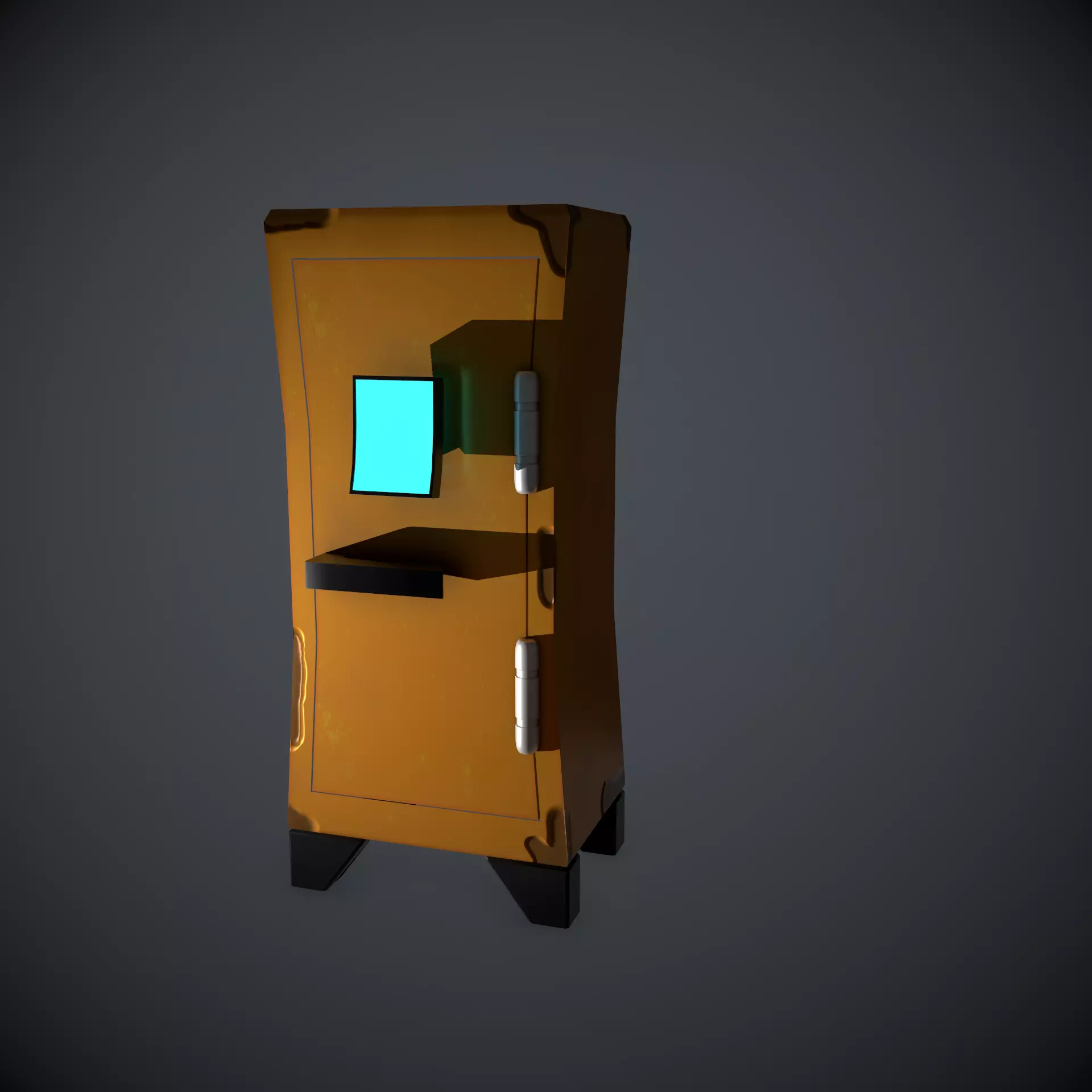 Stylized Cabinet  Low-poly 3D model_0