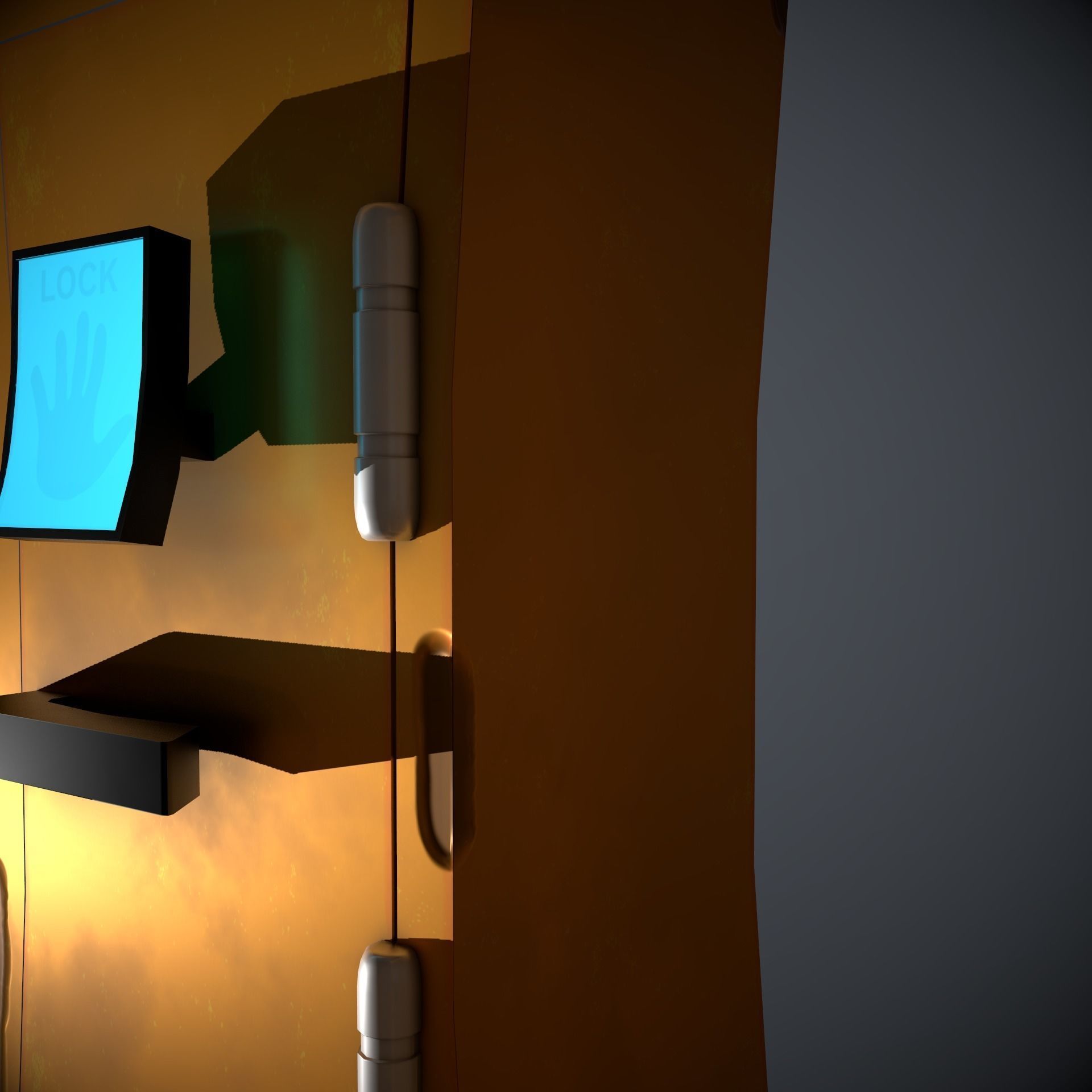 Stylized Cabinet  Low-poly 3D model_5