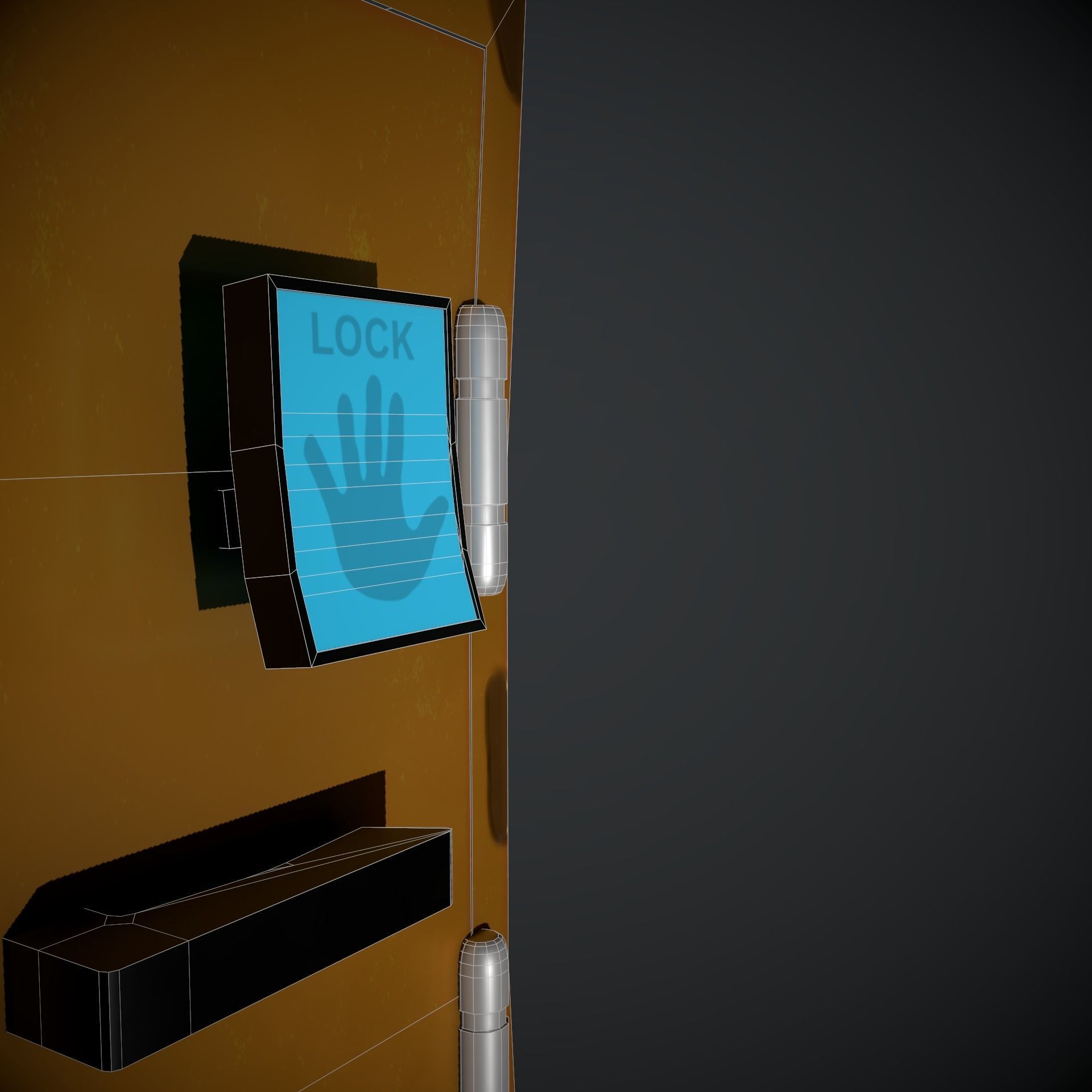 Stylized Cabinet  Low-poly 3D model_9