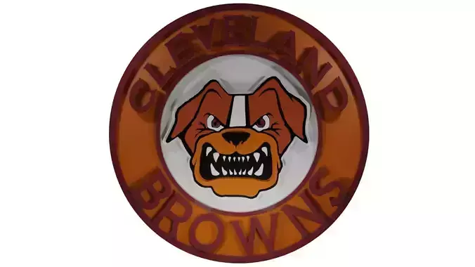 Browns logo disc 3D model