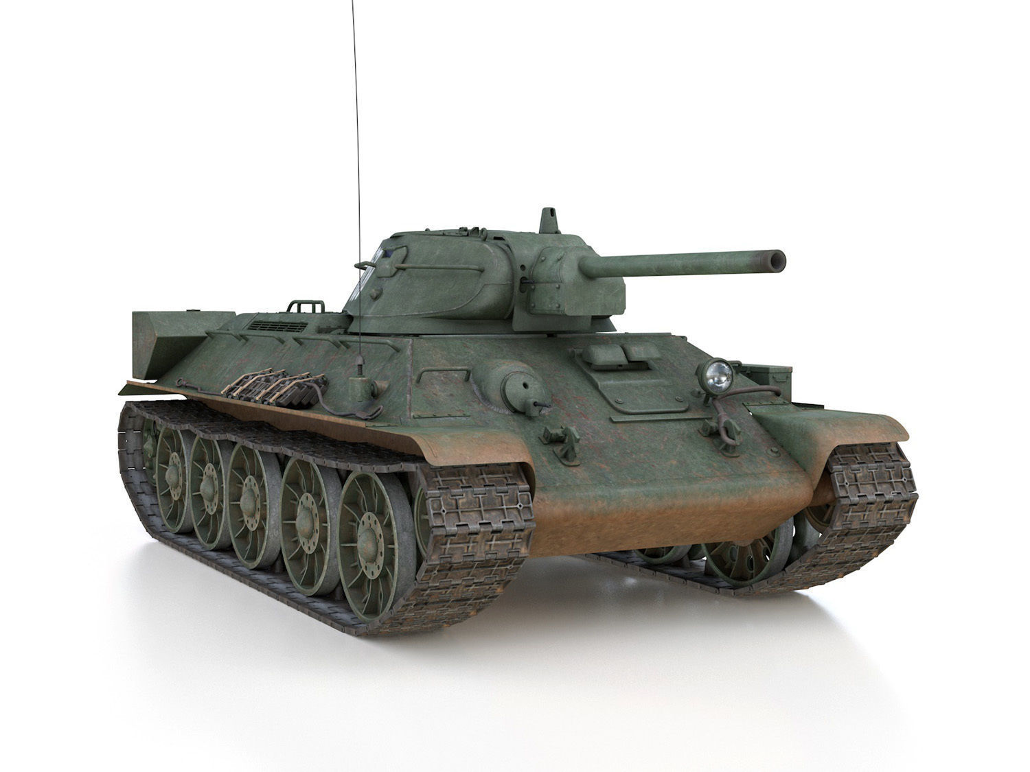 T-34-76 - Model 1942 - Soviet medium tank - 631 3D model_9