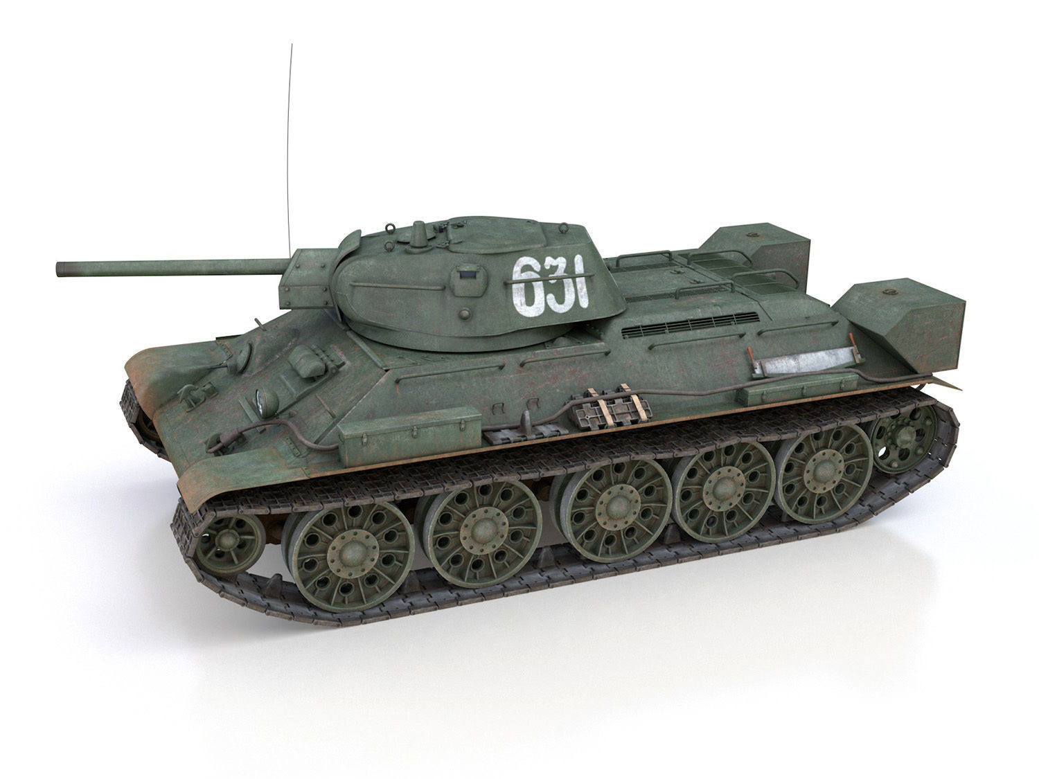 T-34-76 - Model 1942 - Soviet medium tank - 631 3D model_2