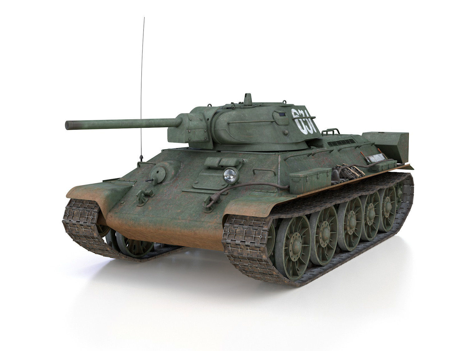 T-34-76 - Model 1942 - Soviet medium tank - 631 3D model_1