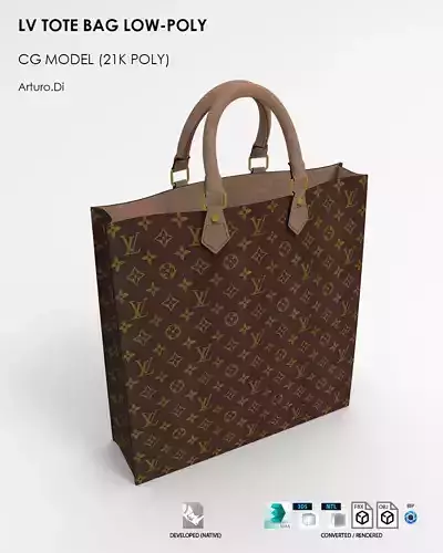 Lv Tote bag Lowpoly