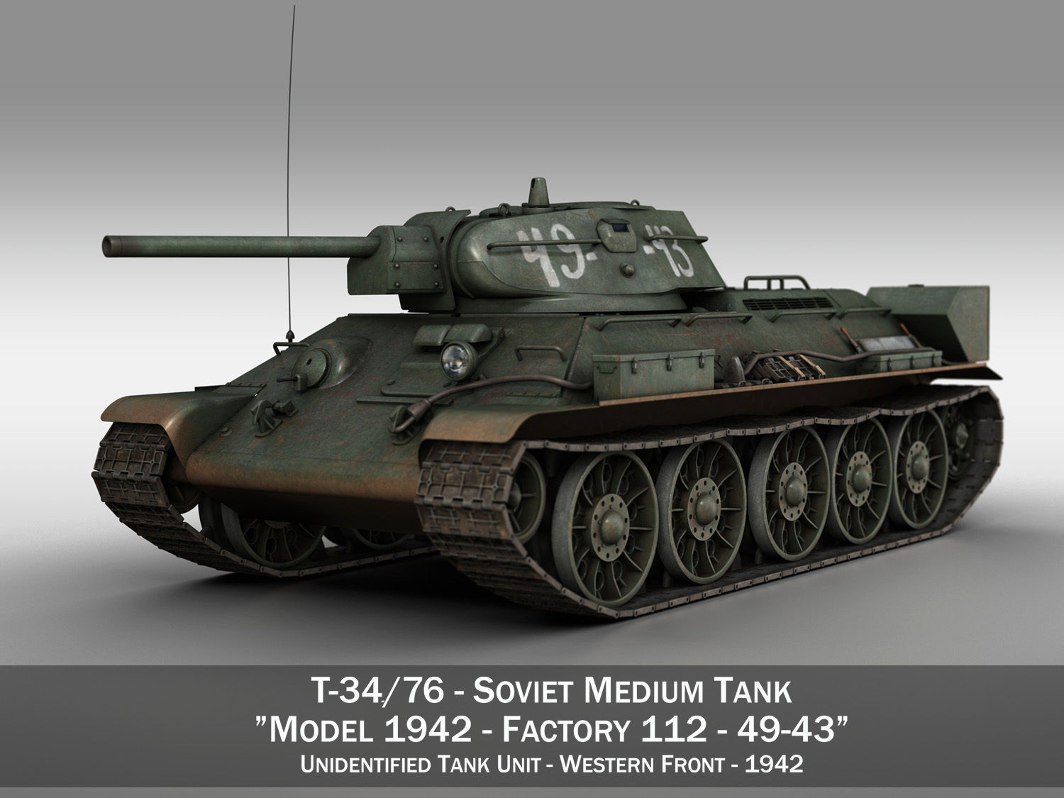 T-34-76 - Model 1942 - Soviet medium tank - 49-43