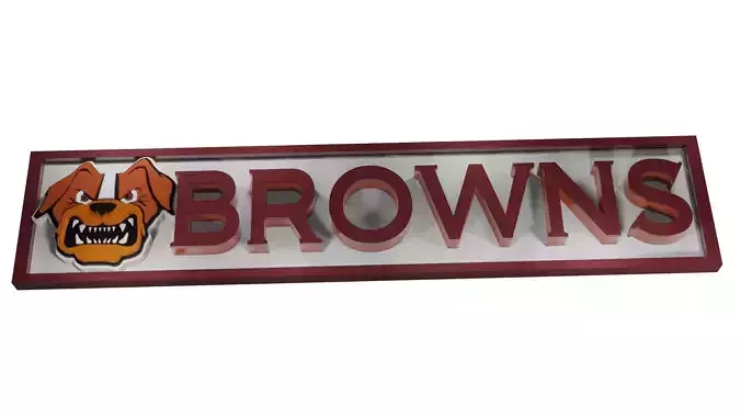 Cleveland Browns logo 3D model