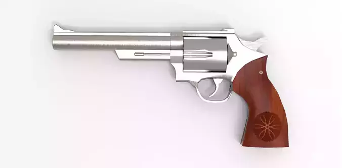 44 Magnum Low-poly 3D model