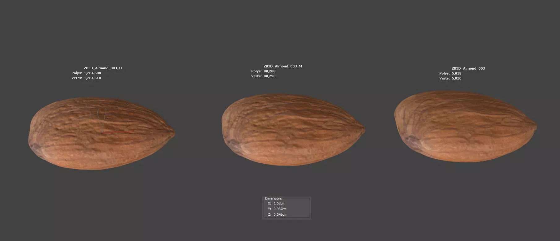 Almond 3D model_5