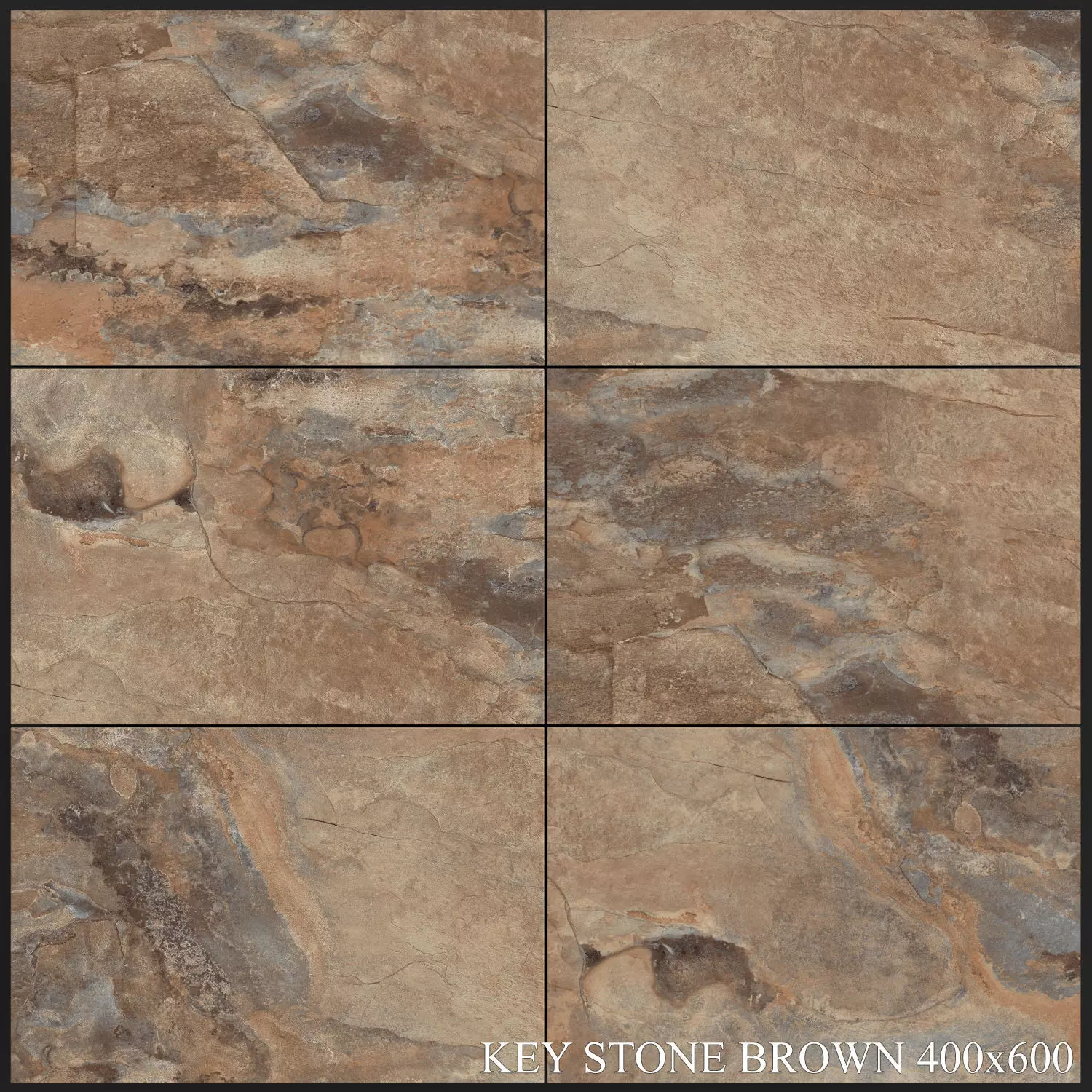 Yurtbay Seramik Key Stone Brown 400x600 3D model_0