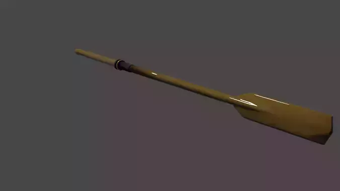 wooden oar Free low-poly 3D model