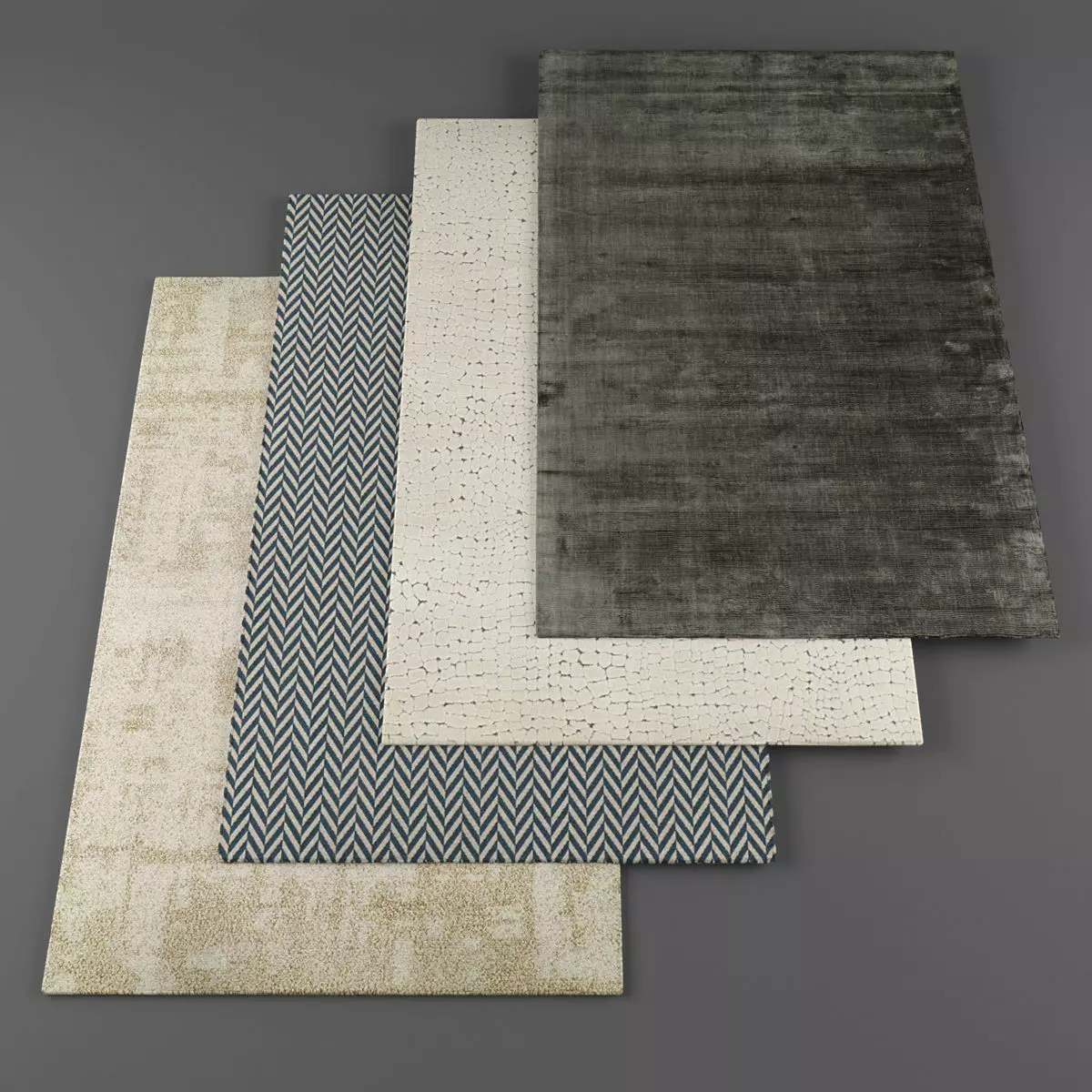 Rugs collection 202 Low-poly 3D model_0