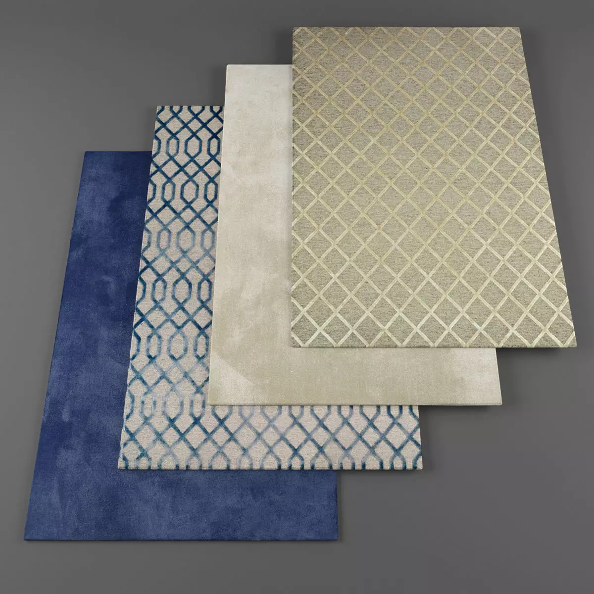 Rugs collection 203 Low-poly 3D model_0