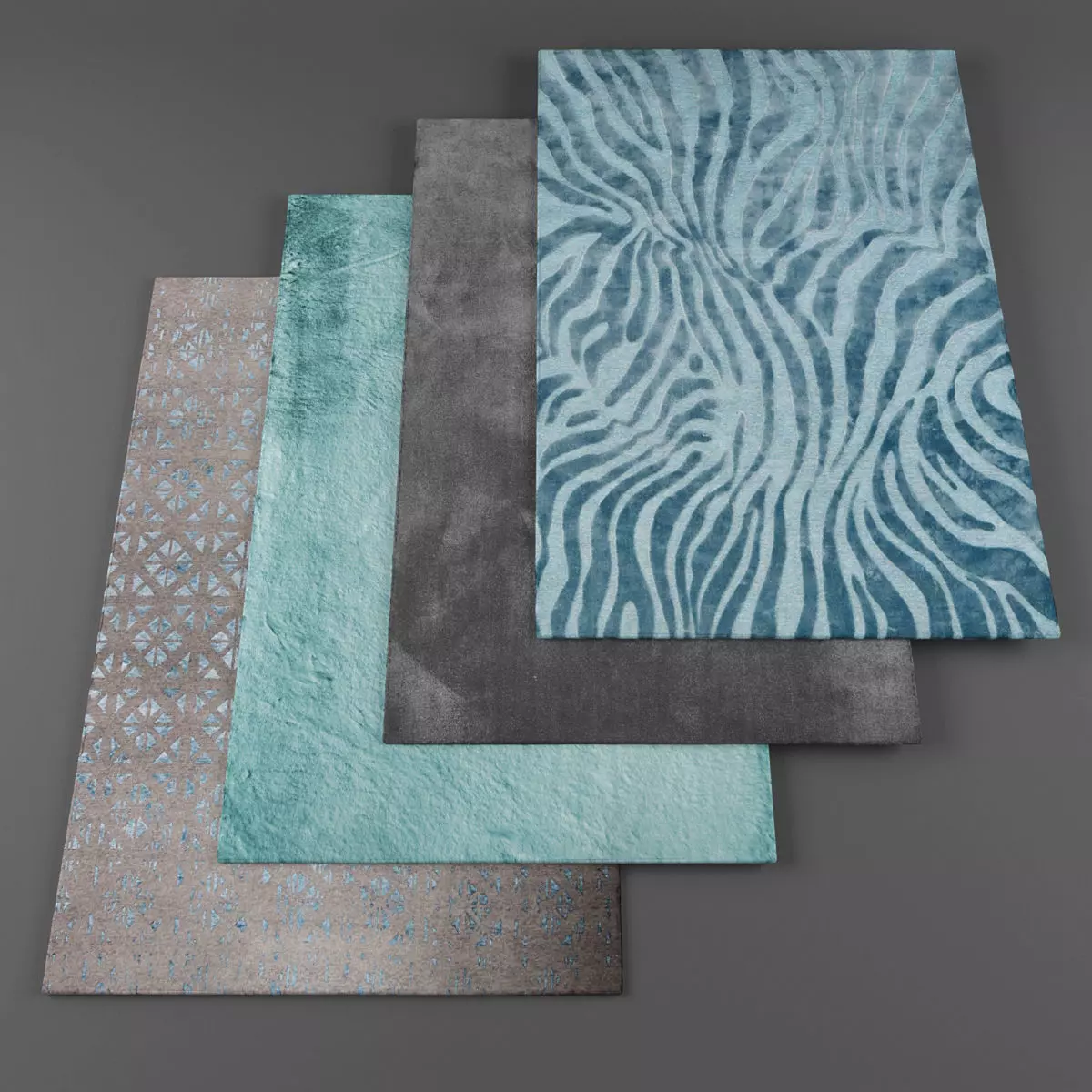 Rugs collection 204 Low-poly 3D model_0