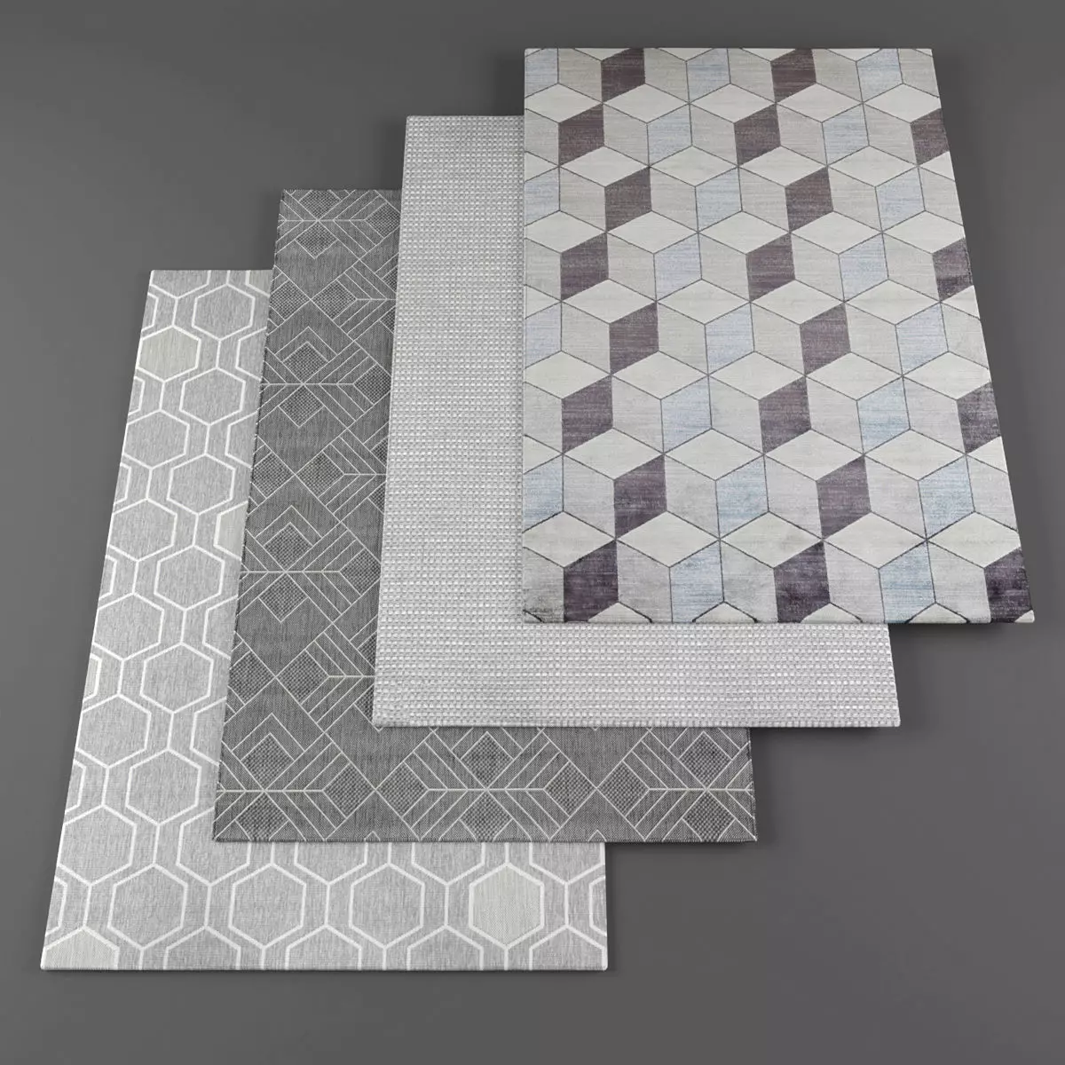 Rugs collection 207 Low-poly 3D model_0