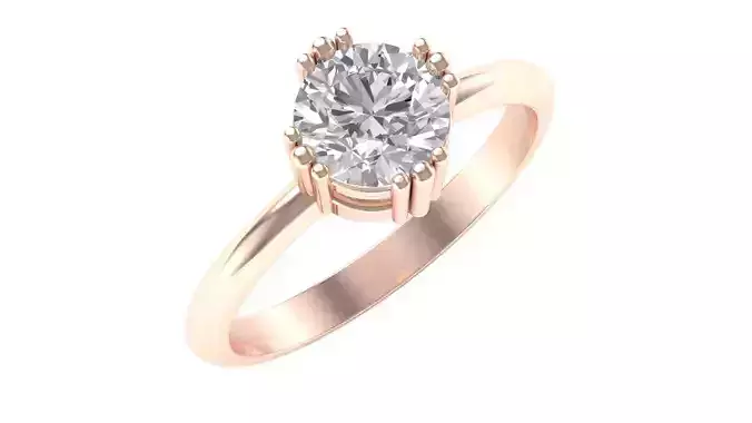 Solitare Ring With Many Prongs