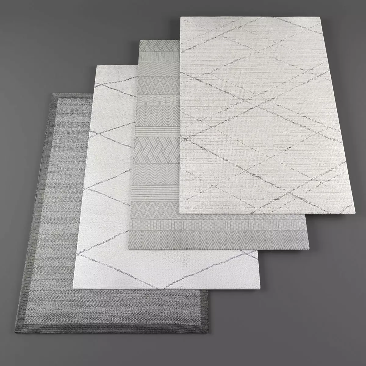Rugs collection 216 Low-poly 3D model_0