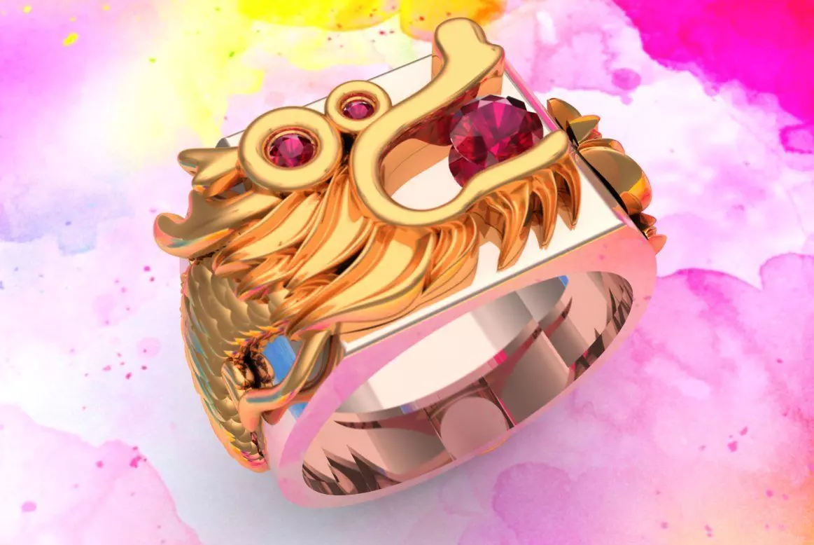 Dragon ring - Dragon roll the ring 3D print model_0