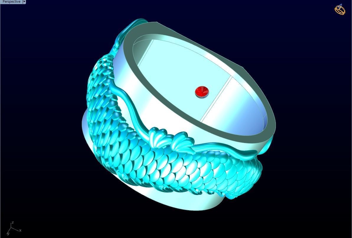 Dragon ring - Dragon roll the ring 3D print model_8